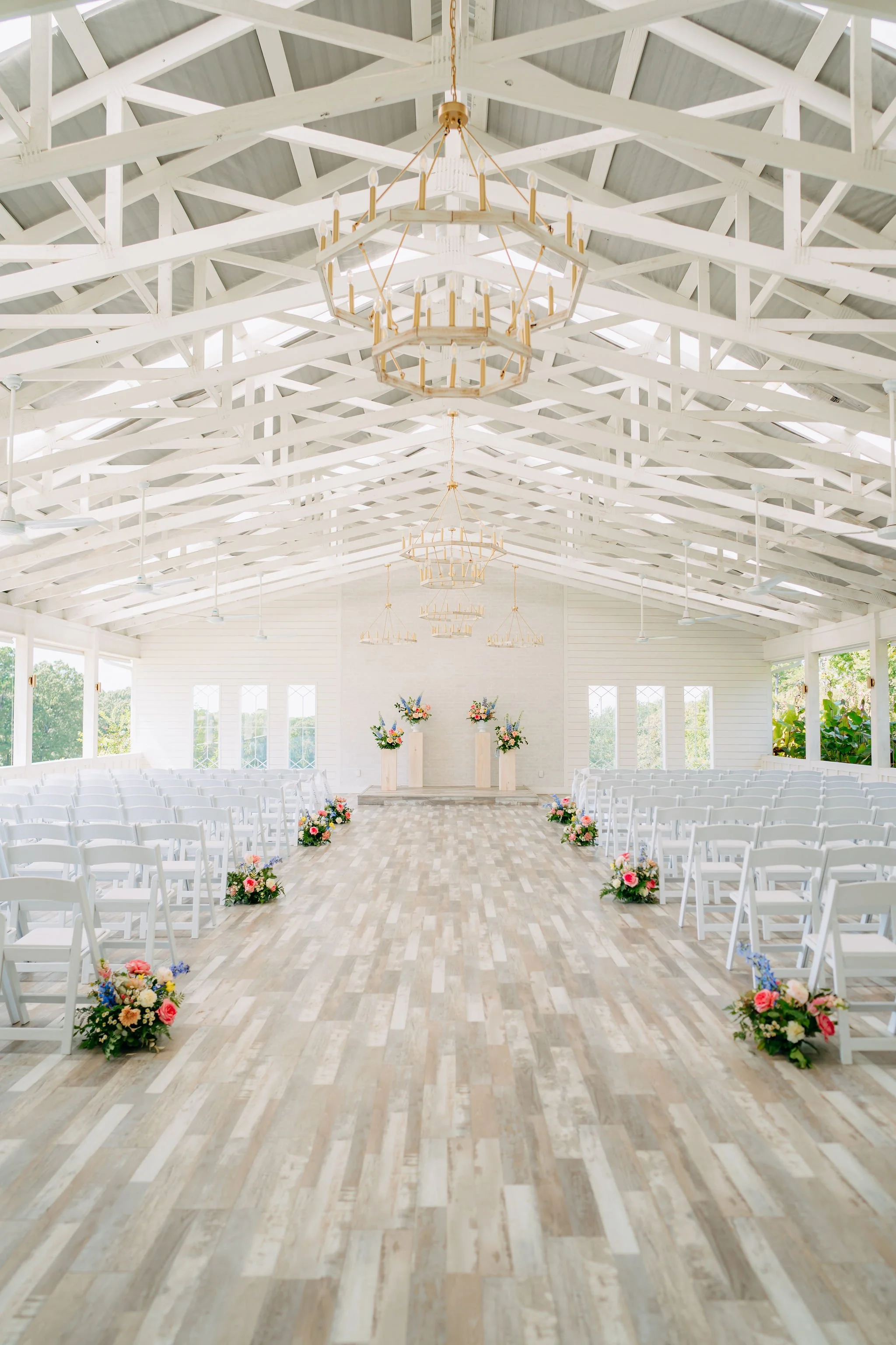 A wedding in the chapel at Sunset Oaks